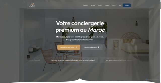 Security scan screenshot of http://aysal-stays.com/
