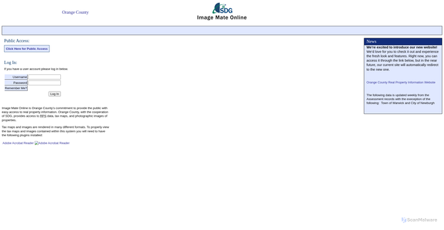 Security scan screenshot of propertydata.orangecountygov.com