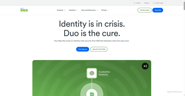 Security scan screenshot of https://api-c365efce.duosecurity.com