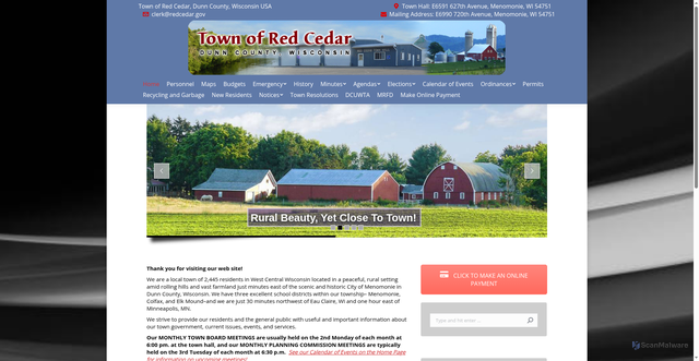 Security scan screenshot of https://redcedar.gov/