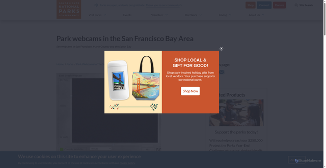 Security scan screenshot of https://www.parksconservancy.org/parks/park-web-cams