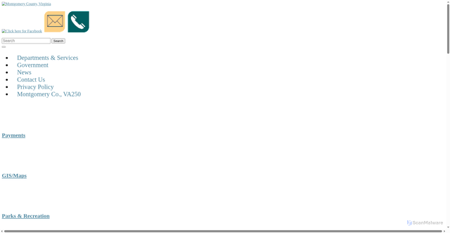 Security scan screenshot of https://montgomerycountyva.gov/