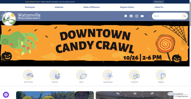 Security scan screenshot of https://www.watsonville.gov/2326/Parks-Community-Services