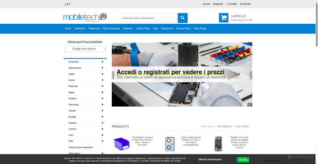 Security scan screenshot of https://mobile-tech.it
