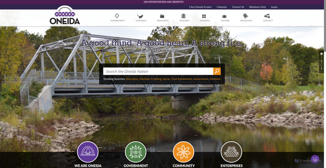 Security scan screenshot of https://oneida-nsn.gov/