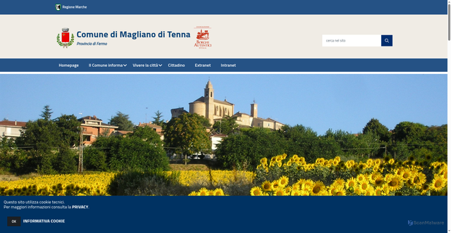 Security scan screenshot of https://www.comune.maglianoditenna.fm.it