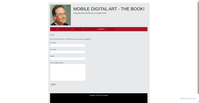 Security scan screenshot of https://iphoneart-info.pages.dev/contact/