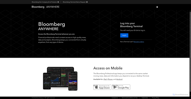 Security scan screenshot of https://bba-new.bloomberg.net