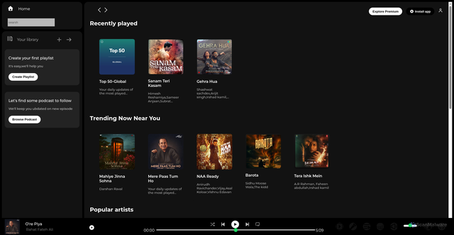 Security scan screenshot of http://www.spotify-clone-one-chi-33.vercel.app/
