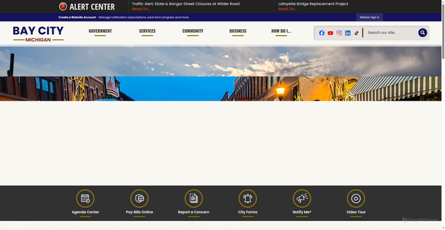 Security scan screenshot of https://www.baycitymi.gov/
