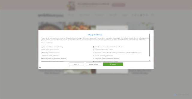 Security scan screenshot of https://ambitiouskitchen.com