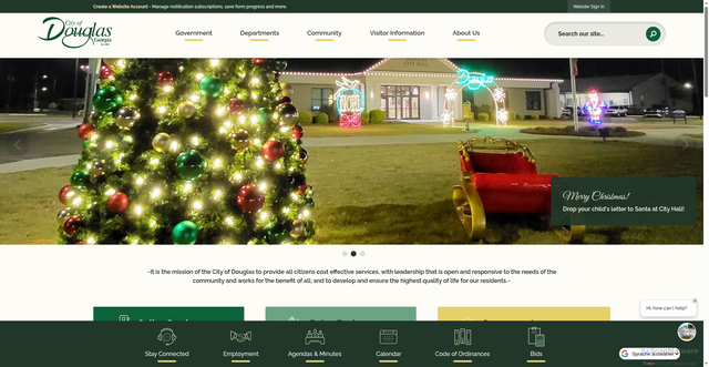 Security scan screenshot of https://cityofdouglasga.gov/