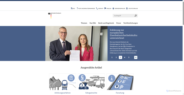 Security scan screenshot of https://www.eba.bund.de/DE/home_node.html