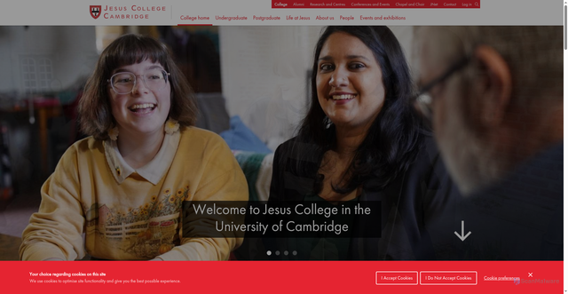 Security scan screenshot of https://www.jesus.cam.ac.uk/
