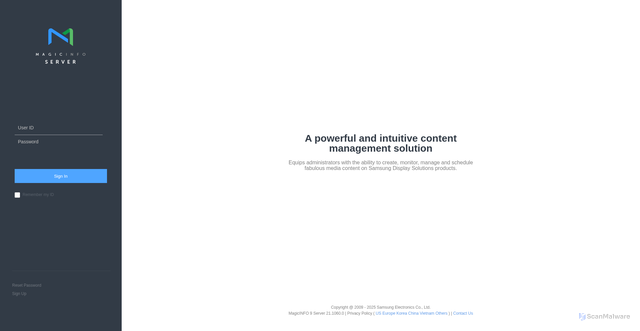 Security scan screenshot of https://www.magicinfo.ford.com