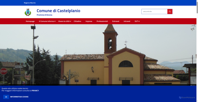 Security scan screenshot of https://www.comune.castelplanio.an.it/hh/index.php