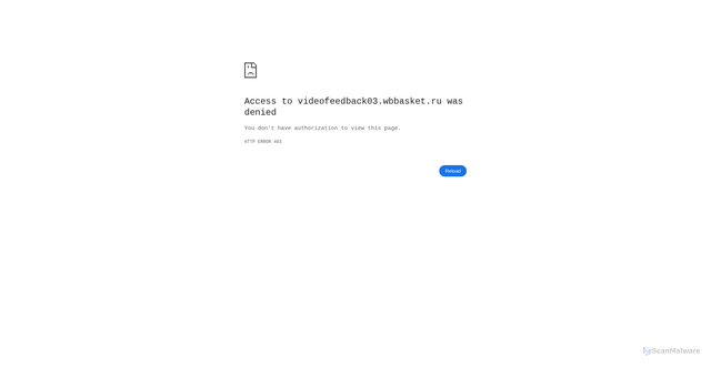 Security scan screenshot of https://videofeedback03.wbbasket.ru