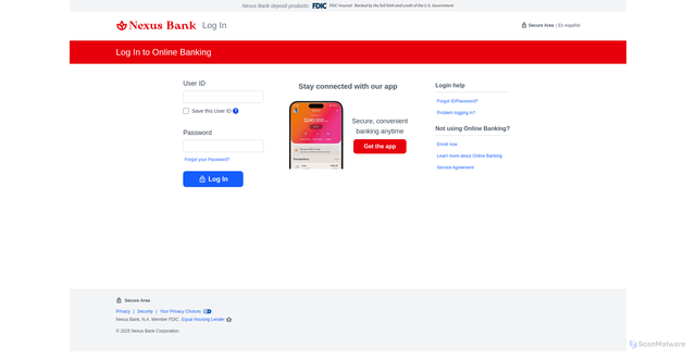 Security scan screenshot of https://www.nexus-capital-online.vercel.app/