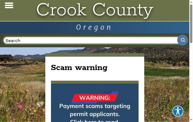 Security scan screenshot of https://co.crook.or.us/