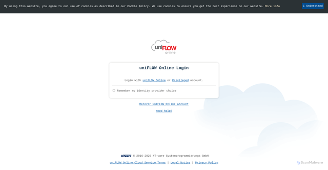 Security scan screenshot of https://irvingisd.us.uniflowonline.com