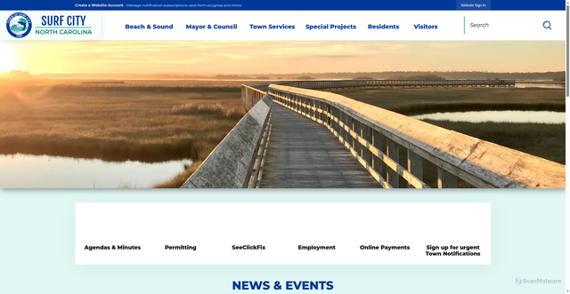 Security scan screenshot of https://surfcitync.gov/