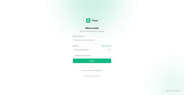 Security scan screenshot of https://trovyx-5cgxqfzjdb.edgeone.dev/