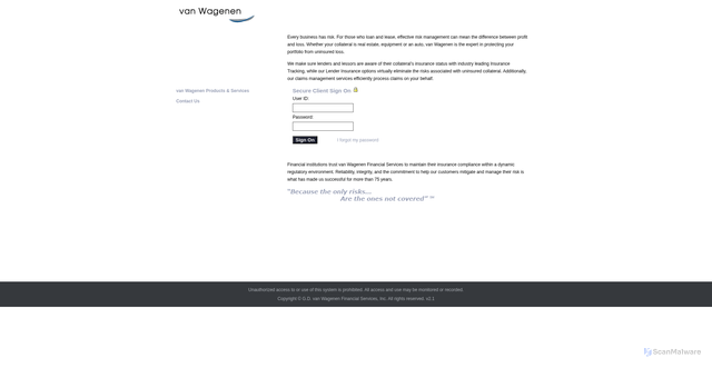 Security scan screenshot of https://secure.vanwagenen.com