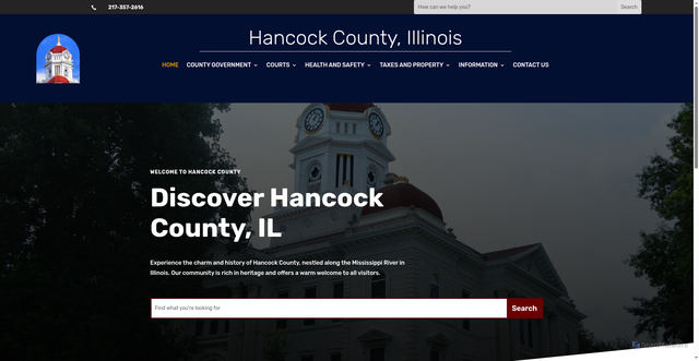 Security scan screenshot of https://hancockcounty-il.gov/