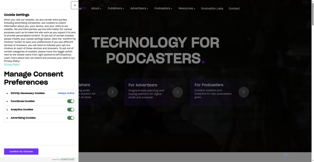 Security scan screenshot of https://adswizz.com