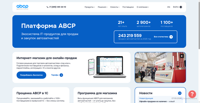 Security scan screenshot of https://abcp.ru