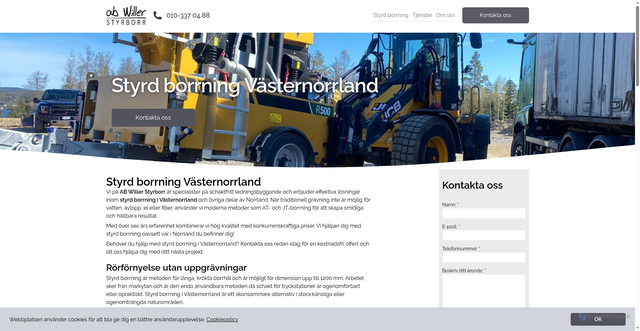 Security scan screenshot of https://styrdborrningvasternorrland.se
