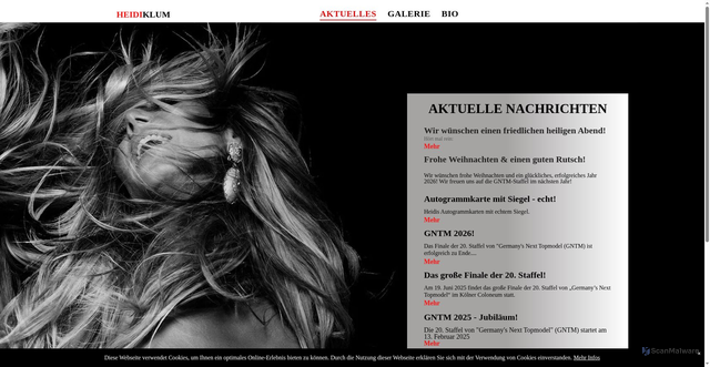 Security scan screenshot of https://www.heidiklum.de/