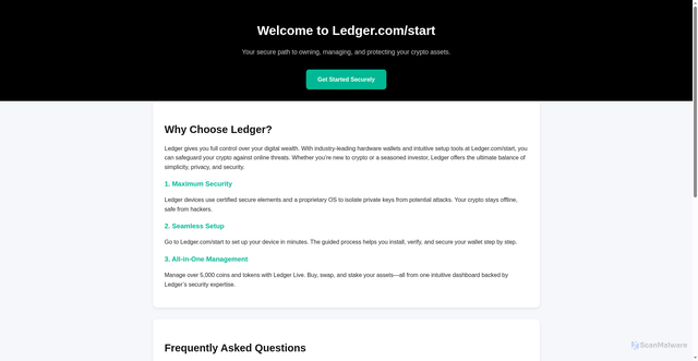 Security scan screenshot of http://sso-start-ledgercom-us.netlify.app/