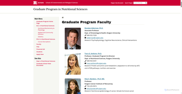 Security scan screenshot of assets.rutgers.edu