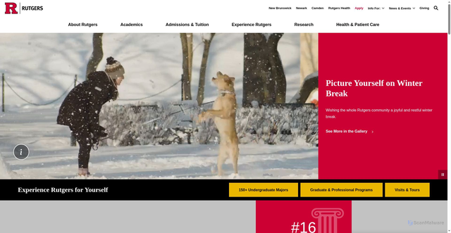 Security scan screenshot of https://rutgers.edu