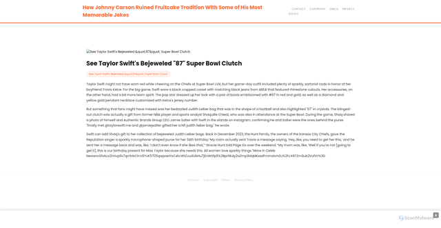 Security scan screenshot of https://swanthithugo-g51zs9xhez.edgeone.app/16590-see-taylor-swifts-bejeweled-87-super-bowl-clutch.html