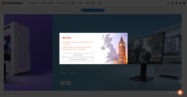 Security scan screenshot of https://www.cyberpowerpc.com/?srsltid=AfmBOora1B8F0FXvt9tezMZiCfaZOHA6U-xrZqG9BKb8CBlFGeUpBtSa