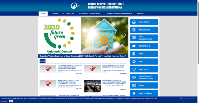 Security scan screenshot of https://www.peritiindustriali.ra.it/