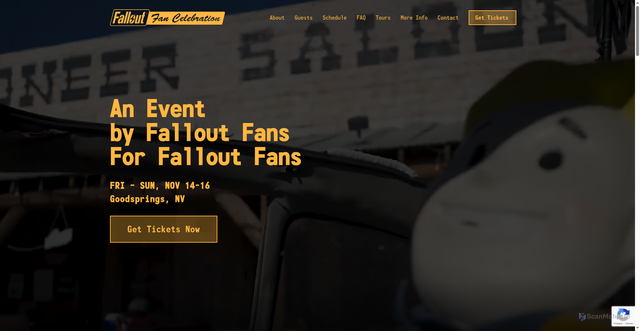 Security scan screenshot of https://falloutfancelebration.com/