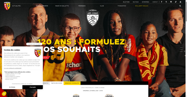 Security scan screenshot of https://www.rclens.fr/