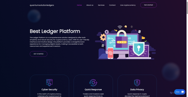 Security scan screenshot of https://quantumstampledger.com/