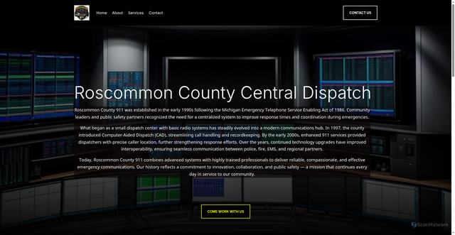 Security scan screenshot of https://roscommon911.gov/