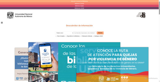 Security scan screenshot of https://dgb.unam.mx