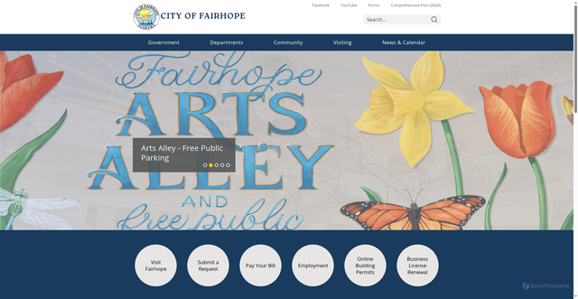 Security scan screenshot of https://www.fairhopeal.gov/