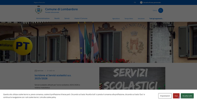 Security scan screenshot of https://comune.lombardore.to.it/