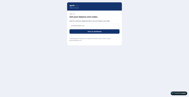 Security scan screenshot of https://agoda-ambassador-dashboard.netlify.app/login