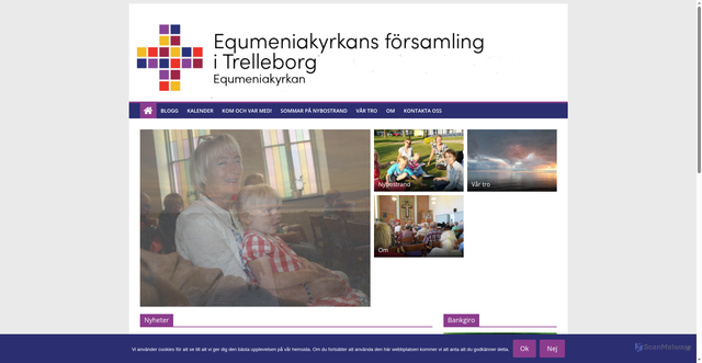 Security scan screenshot of https://equmeniakyrkantrelleborg.se