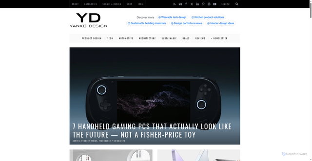 Security scan screenshot of https://yankodesign.com