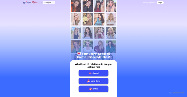Security scan screenshot of https://www.singles4date.com/mrqa/register03.php?aid=2876&oid=CP287341&qpid_offer_id=SFD_802315TUDSI&qpid_subid=xferryx3030&source_tag=ENG