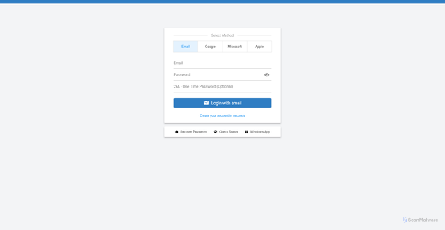 Security scan screenshot of https://invoicing.co